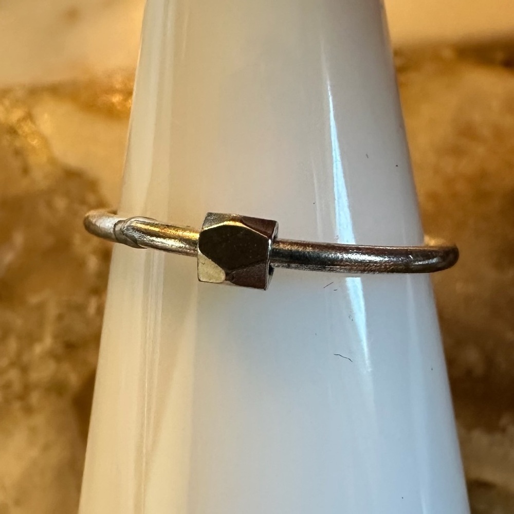 3217 Chic Silver Geometric Spinning Fidget Ring